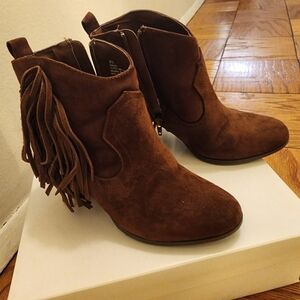 Pancho Ankle Bootie with fringe